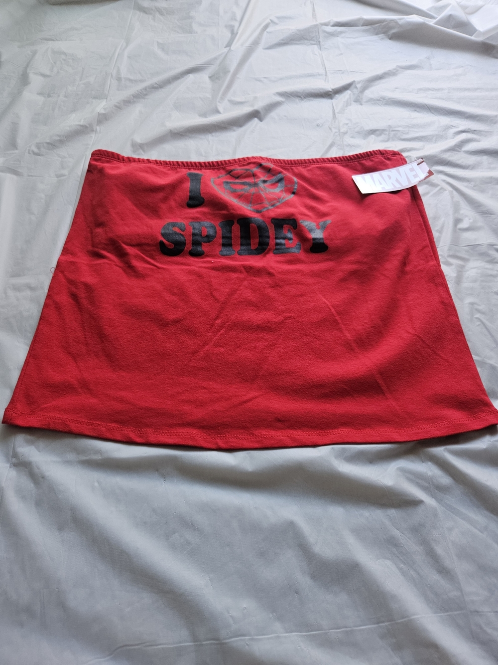 Marvel Red "I ♥ Spidey" Tube Top
